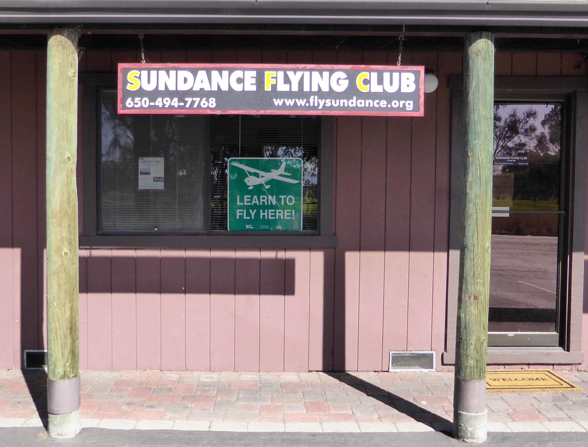 Shot of Sundance flight club at Palo Alto Airport