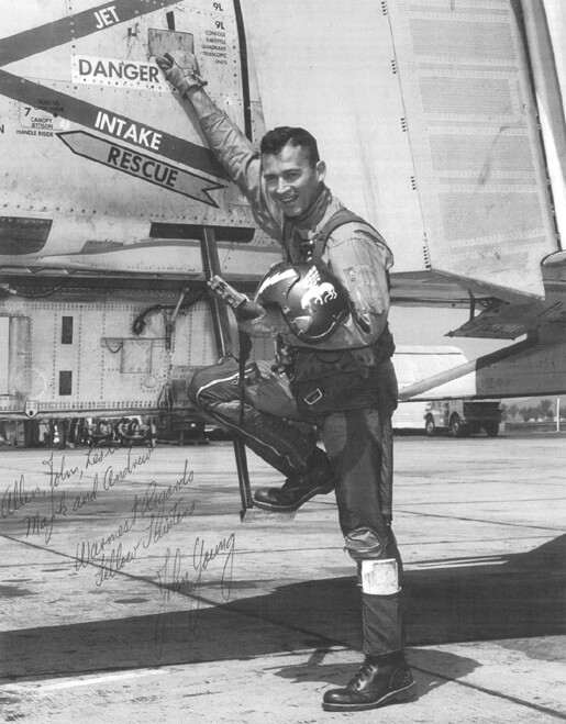 John Young with a McDonnell F4H-1